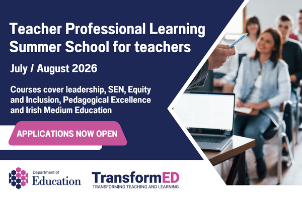 TransformED teacher professional learning summer school graphic