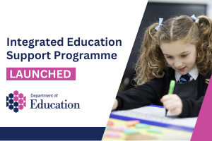 Illustrated graphics that says - Integrated Education Support Programme Launched
