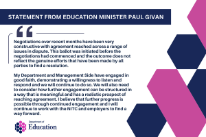 Illustrated graphic with added text and quote from Minister. 