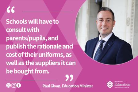 Paul Givan introduces School Uniforms Bill in the Assembly | Department ...
