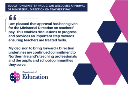 Givan welcomes approval of Ministerial Direction on Teachers’ Pay ...