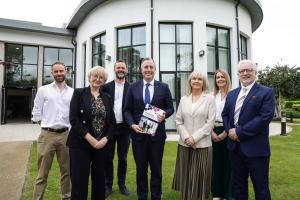Image taken at the Launch of the Northern Ireland Curriculum which includes Matthew Best, Greenisland Primary School, Christine Counsell OBE, Chair of the Curriculum Taskforce, Mark Roberts, Carrickfergus Grammar School, Education Minister, Paul Givan, Noeleen Tiffney, St Catherine's College, Karen Irwin, Ballyclare Primary School and Alistair Hamill, Lurgan College.